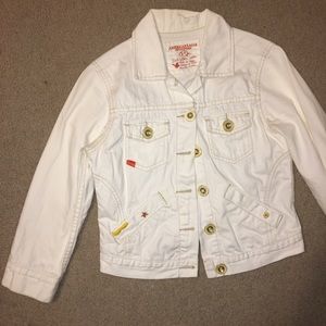 American Eagle white jean jacket